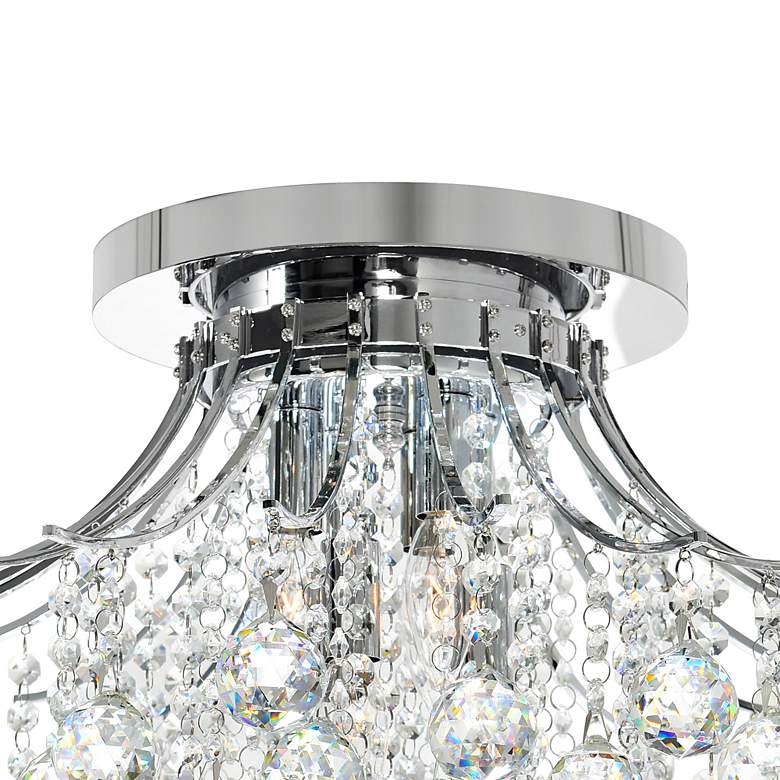 Image 4 Princess 20" Wide Chrome 6-Light Ceiling Light more views
