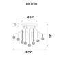 6_Princess 20" Wide Chrome 6-Light Ceiling Light more views