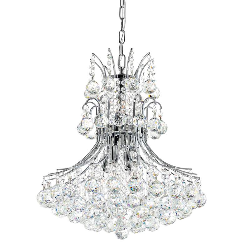 Image 2 Princess 20" Wide Chrome and Crystal Chandelier