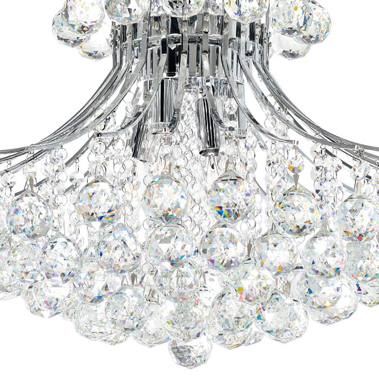 Image 3 Princess 20" Wide Chrome and Crystal Chandelier more views