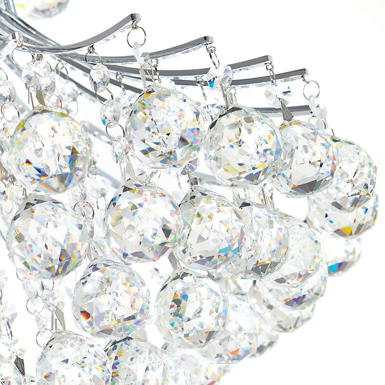 Image 5 Princess 20" Wide Chrome and Crystal Chandelier more views