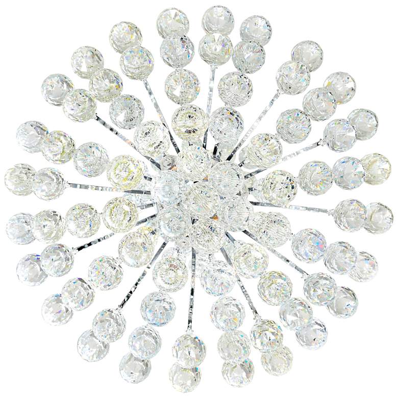 Image 6 Princess 20" Wide Chrome and Crystal Chandelier more views