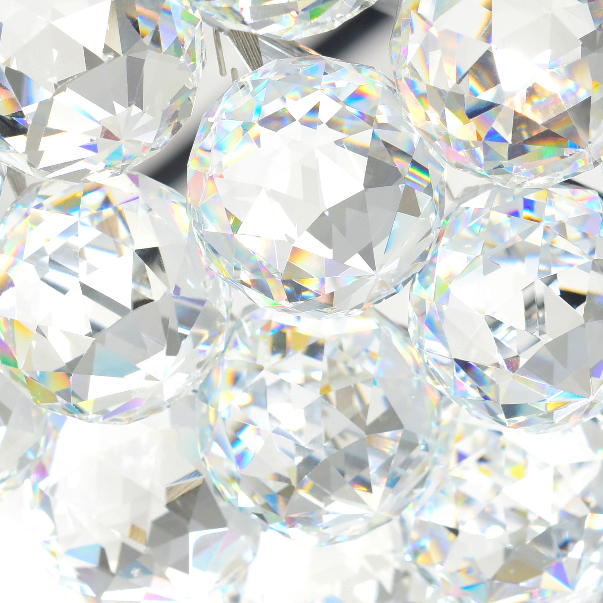 Image 4 Princess 3 Light 12in Chrome Flush Mount with Crystals more views