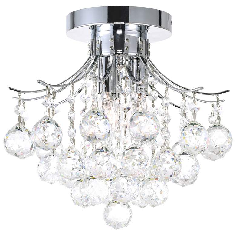 Image 1 Princess 3 Light Flush Mount With Chrome Finish