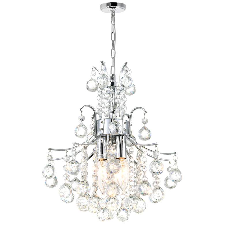 Image 1 Princess 3 Light Mini Chandelier With Chrome Finish