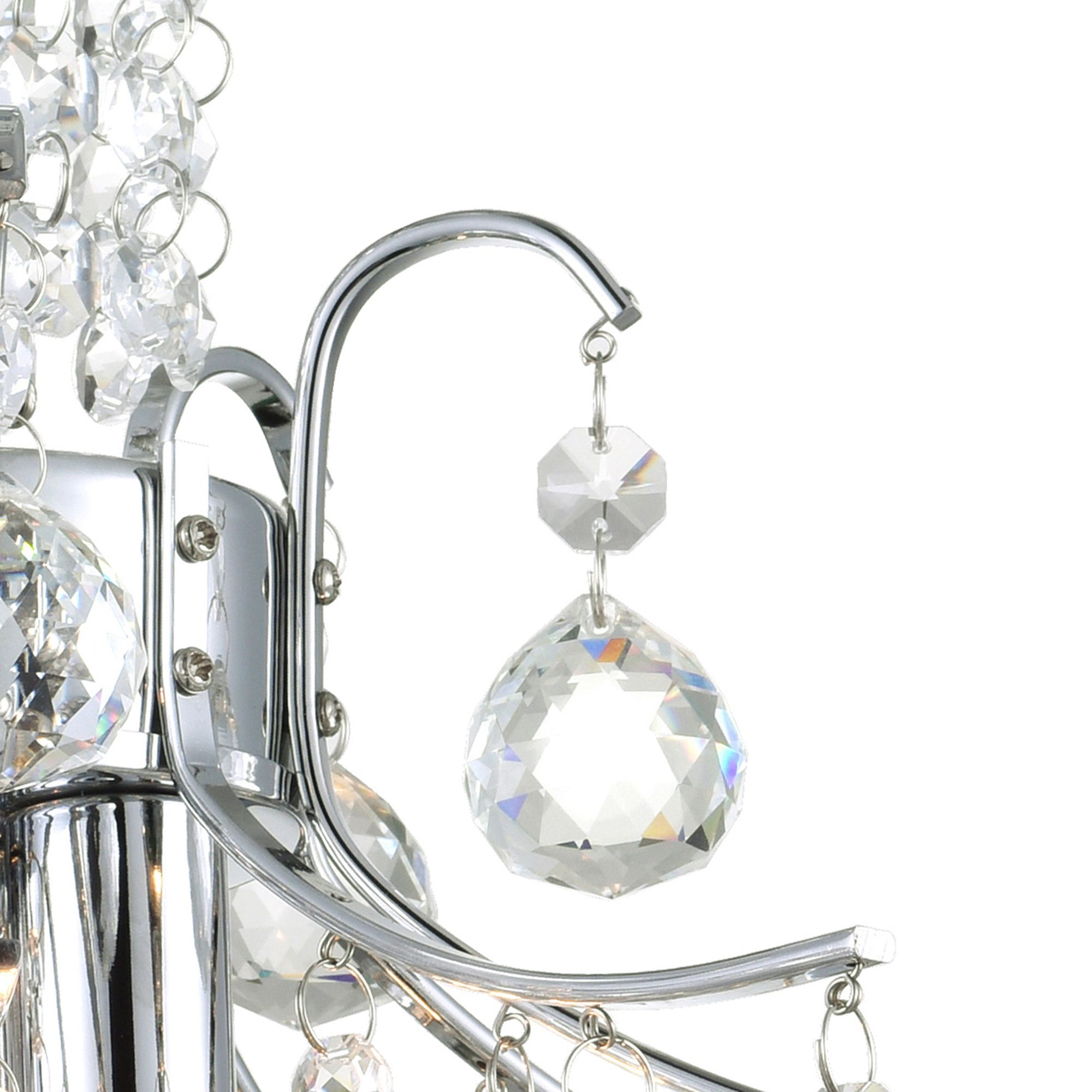 Image 3 Princess 3 Light Mini Chandelier With Chrome Finish more views