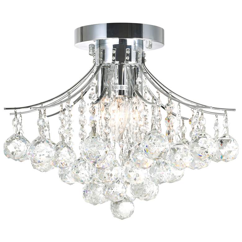 Image 1 Princess 4 Light Flush Mount With Chrome Finish