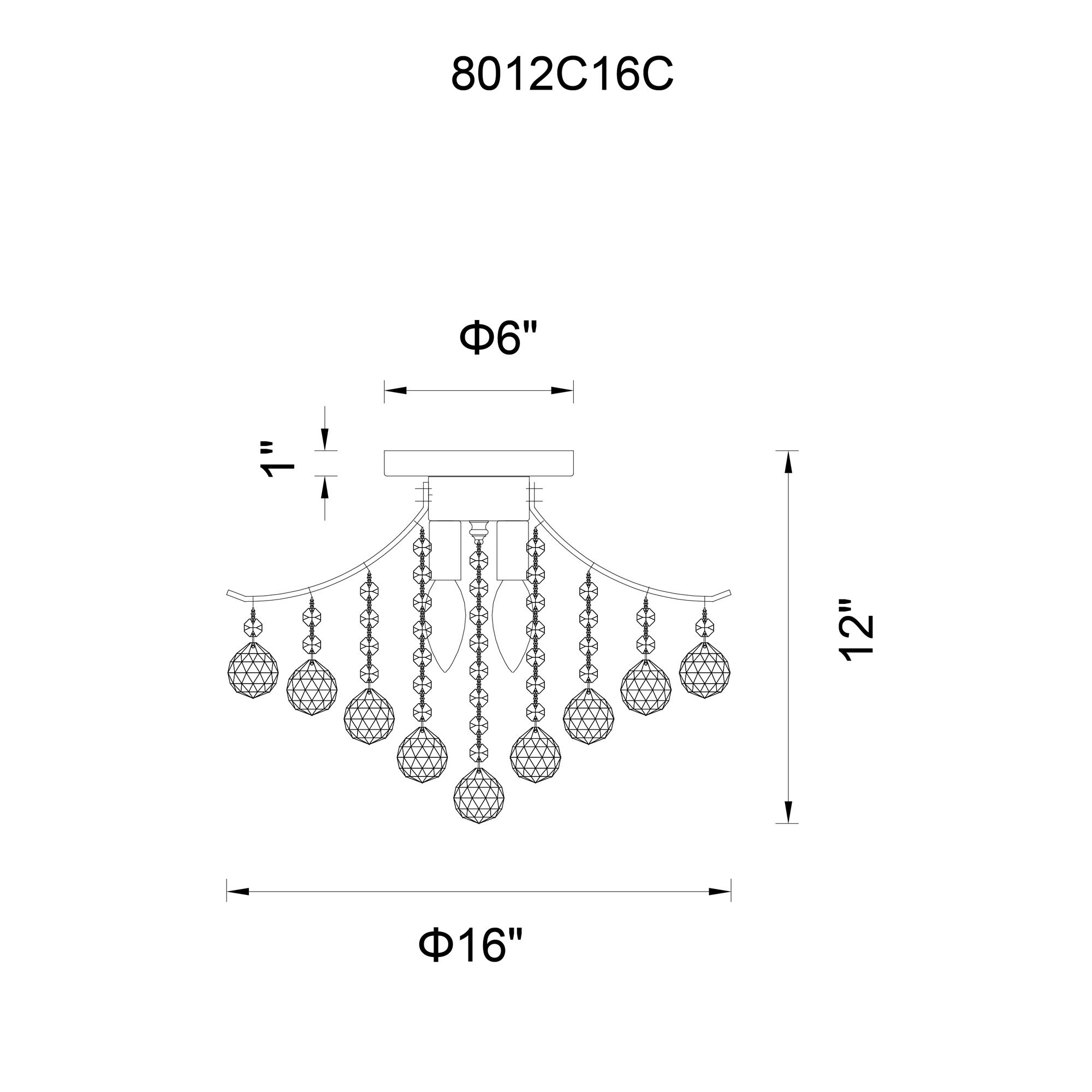 Princess 4 Light Flush Mount With Chrome Finish