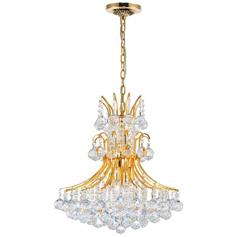 Image 1 Princess 8 Light Down Chandelier With Gold Finish