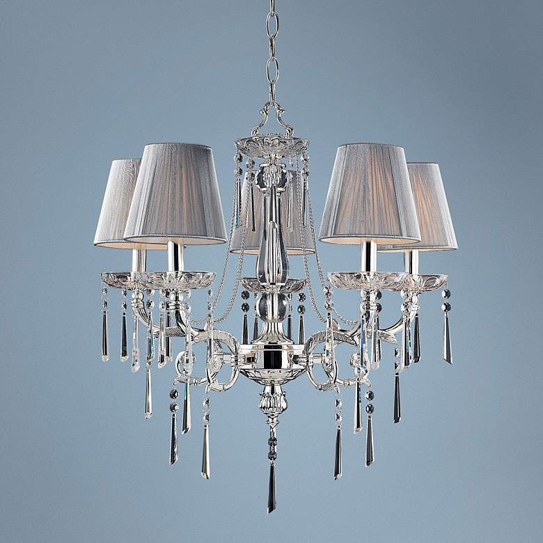 Image 1 Princess Collection 23 inch Wide 5-Light Chandelier