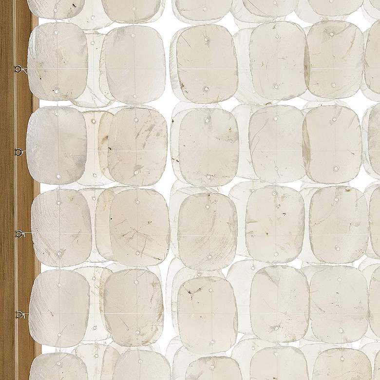 Image 3 Princessa 54"W Brown Wood Pearl Strands Screen/Room Divider more views