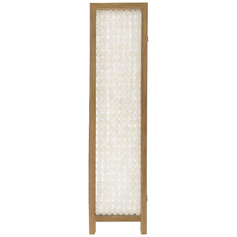 Image 5 Princessa 54 inchW Brown Wood Pearl Strands Screen/Room Divider more views