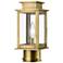 Princeton 1 Light Antique Brass Outdoor Mini Post Top Lantern