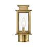 3_Princeton 1 Light Antique Brass Outdoor Mini Post Top Lantern more views