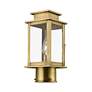 4_Princeton 1 Light Antique Brass Outdoor Mini Post Top Lantern more views