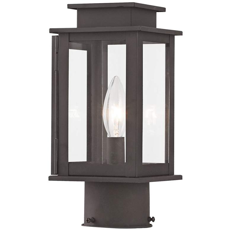 Image 1 Princeton 10 1/2 inch High Bronze Outdoor Post Light