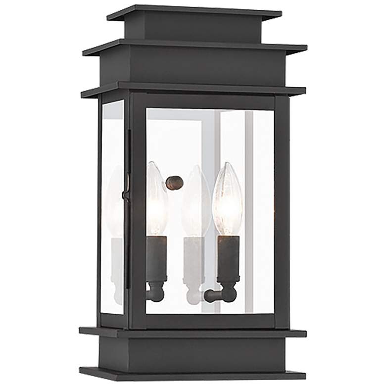 Image 1 Princeton 14" High Black 2-Light Outdoor Wall Light