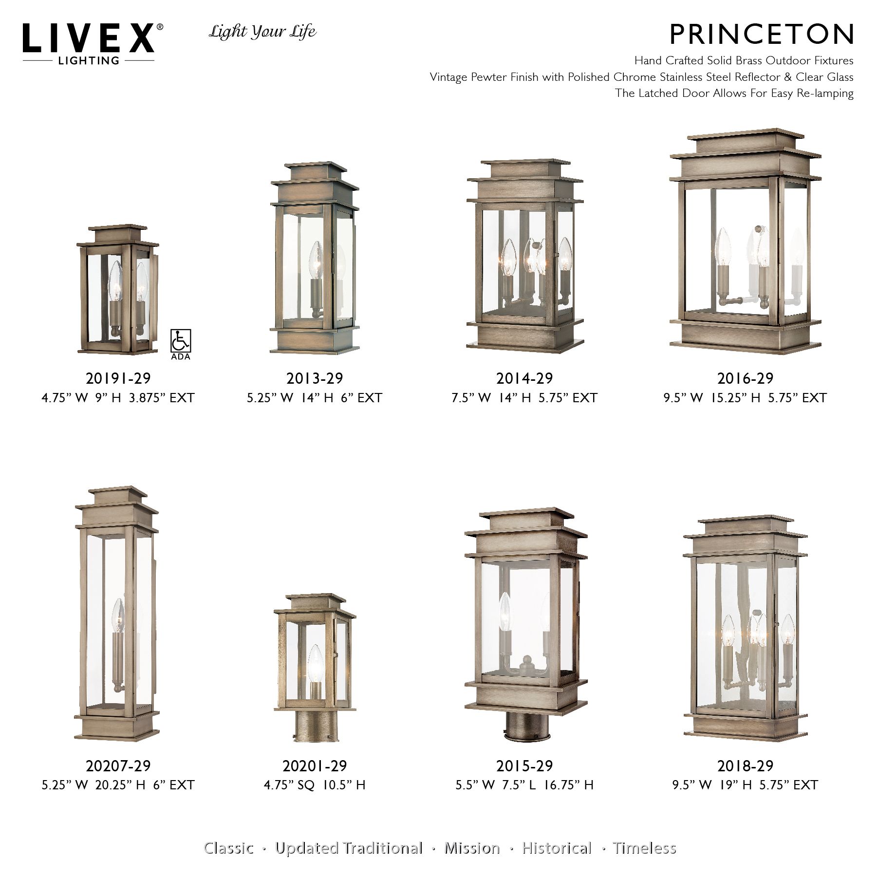 Princeton 14" High Vintage Pewter 2-Light Outdoor Wall Light