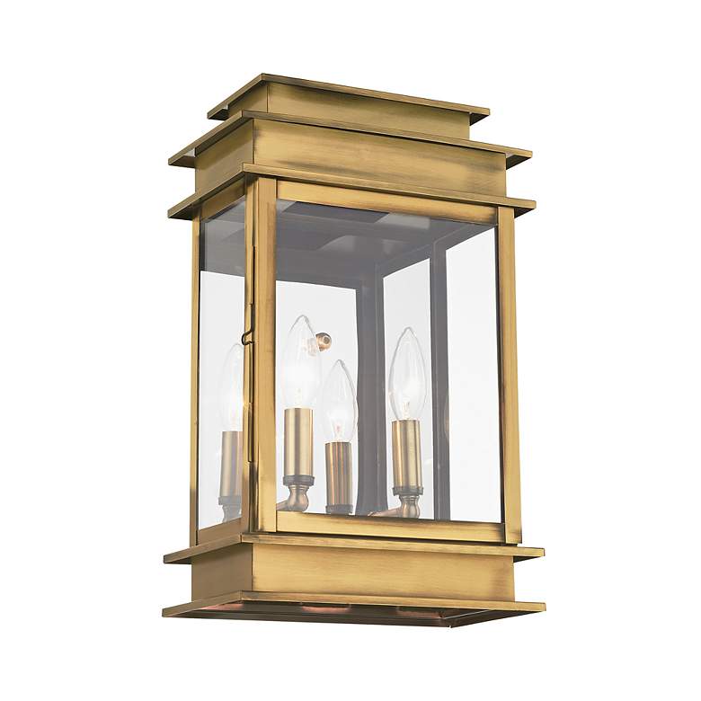 Image 4 Princeton 15 1/4" High Antique Brass Outdoor Wall Light more views