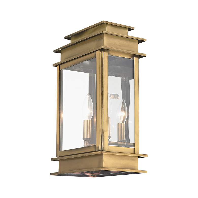 Image 5 Princeton 15 1/4" High Antique Brass Outdoor Wall Light more views