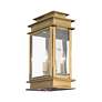 5_Princeton 15 1/4" High Antique Brass Outdoor Wall Light more views