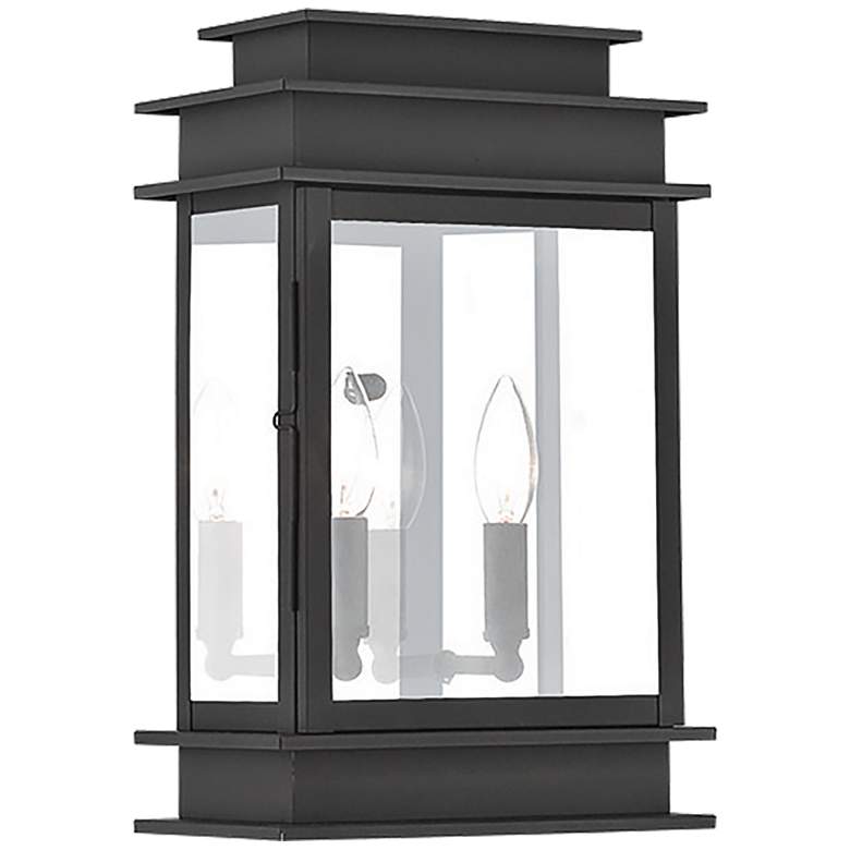 Image 1 Princeton 15 1/4" High Black 2-Light Outdoor Wall Light