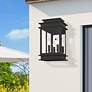 1_Princeton 15 1/4" High Black 2-Light Outdoor Wall Light