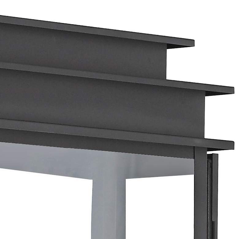 Image 2 Princeton 15 1/4" High Black 3-Light Outdoor Wall Light more views