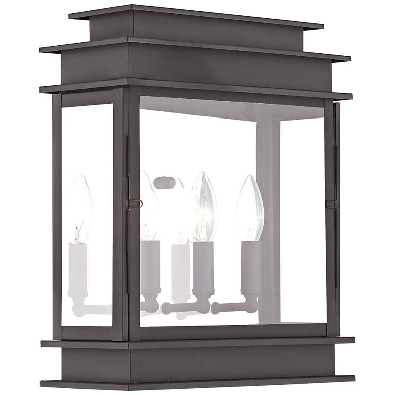 Image 1 Princeton 15 1/4" High Bronze 3-Light Outdoor Wall Light