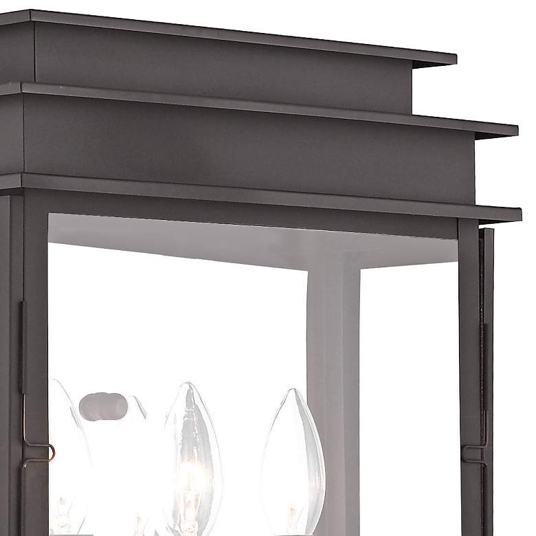 Image 2 Princeton 15 1/4" High Bronze 3-Light Outdoor Wall Light more views