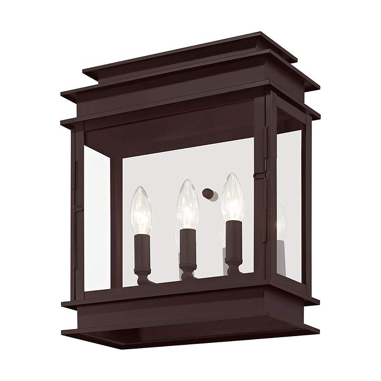 Image 4 Princeton 15 1/4" High Bronze 3-Light Outdoor Wall Light more views