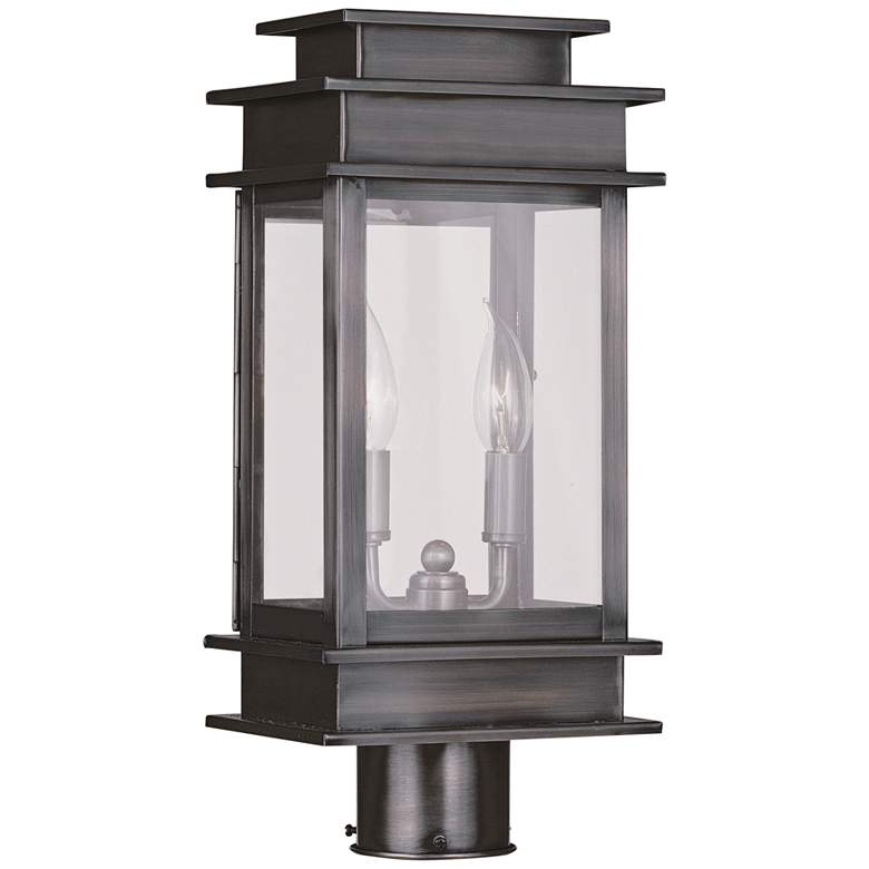 Image 2 Princeton 16 3/4" High Vintage Pewter Outdoor Post Light