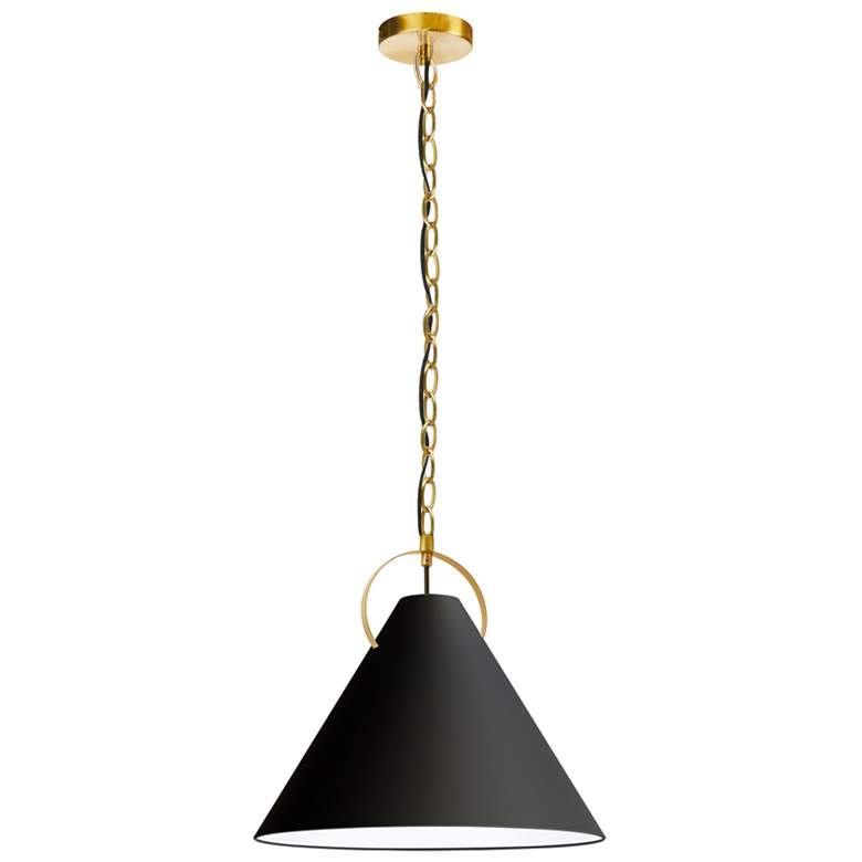 Image 1 Princeton 16" Wide Aged Brass Pendant