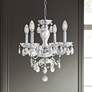 Princeton 17" Wide Chrome and Crystal 4-Light Chandelier