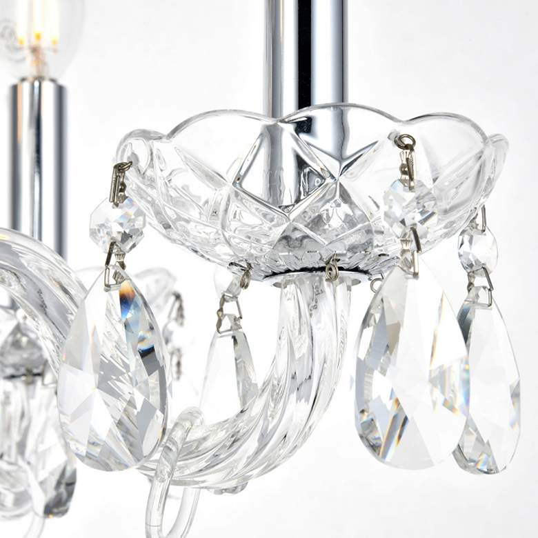 Image 4 Princeton 17" Wide Chrome and Crystal 4-Light Chandelier more views