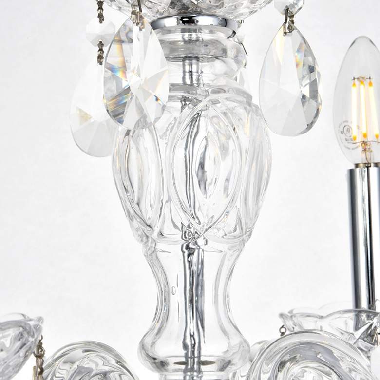 Image 5 Princeton 17" Wide Chrome and Crystal 4-Light Chandelier more views