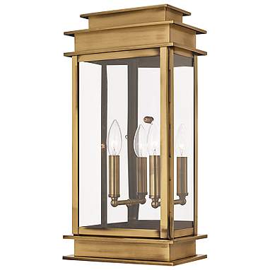 Princeton 19" High Antique Brass Outdoor Wall Light