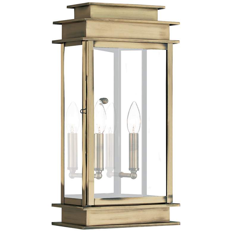 Image 1 Princeton 19" High Antique Brass Outdoor Wall Light