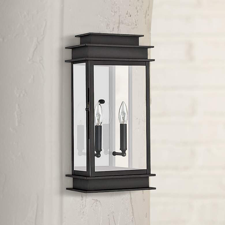 Image 1 Princeton 19 inch High Black Outdoor Wall Light