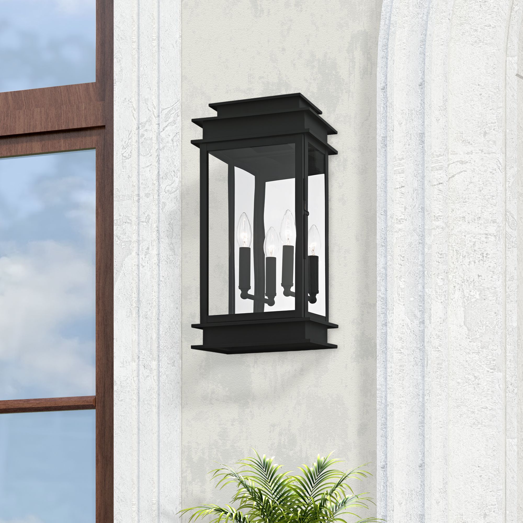 Princeton 19" High Black Outdoor Wall Light