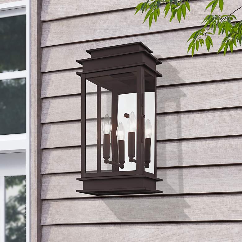 Image 1 Princeton 19" High Bronze Outdoor Wall Light