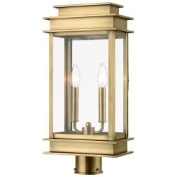 Princeton 2 Light Antique Brass Outdoor Large Post Top Lantern