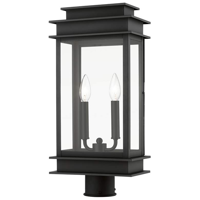 Image 1 Princeton 2 Light Black Outdoor Large Post Top Lantern