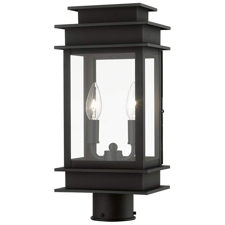 Image 2 Princeton 2 Light Black Outdoor Medium Post Top Lantern