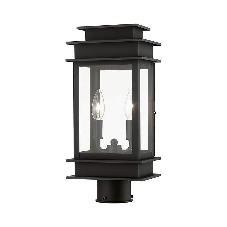 Image 3 Princeton 2 Light Black Outdoor Medium Post Top Lantern more views