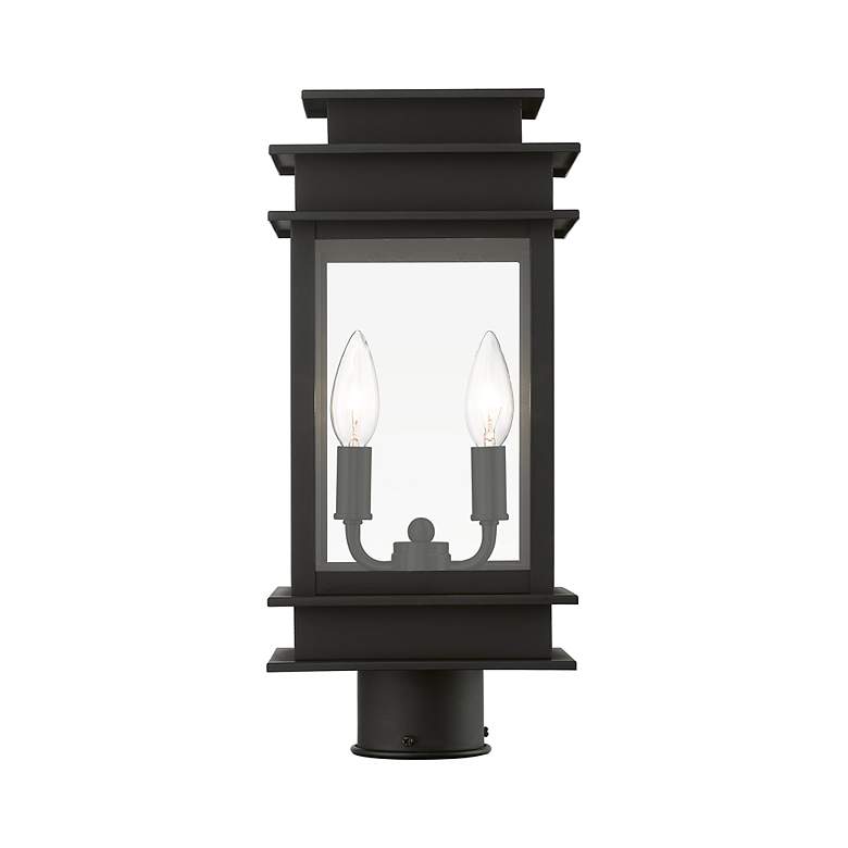 Image 4 Princeton 2 Light Black Outdoor Medium Post Top Lantern more views