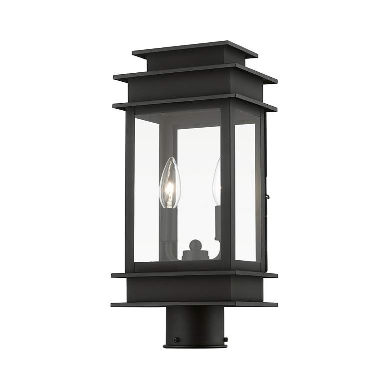 Image 5 Princeton 2 Light Black Outdoor Medium Post Top Lantern more views