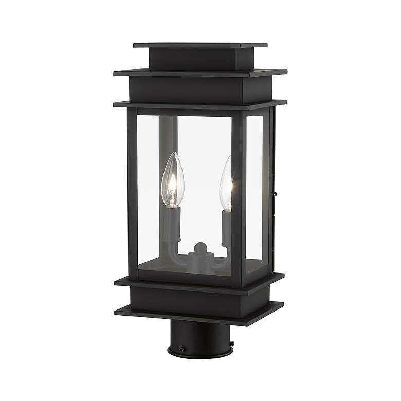 Image 6 Princeton 2 Light Black Outdoor Medium Post Top Lantern more views