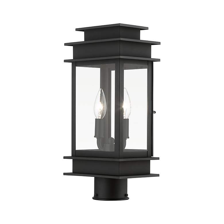 Image 7 Princeton 2 Light Black Outdoor Medium Post Top Lantern more views