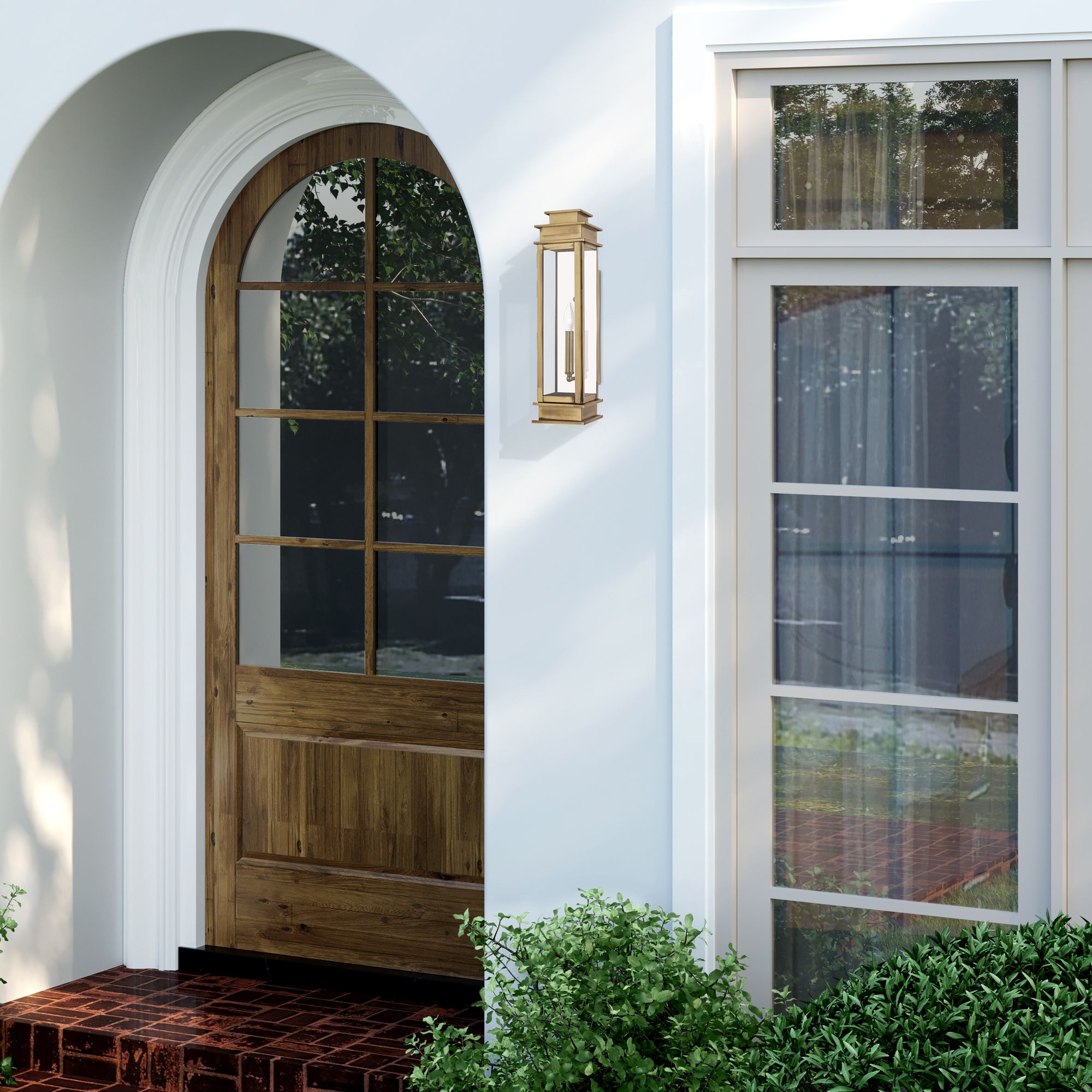 Princeton 20 1/4" High Antique Brass Outdoor Wall Light